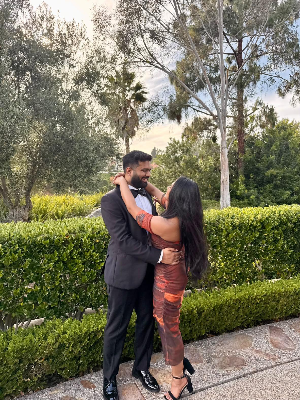 Aishwarya and Prathamesh embracing